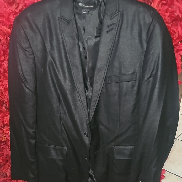 INC International Concepts NWT Men's Black Blazer 80% Poly 20% Rayon Large